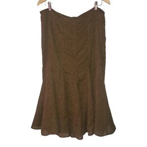 Kasper women's brown and green trumpet skirt Size 16
